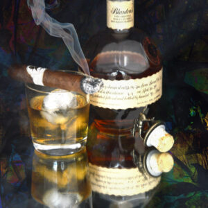 Blantons Bourbon with Davidoff cigar